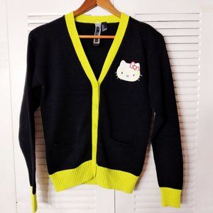 Forever 21 Hello Kitty Cardigan Sweater Black S